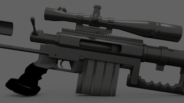 408 cal intervention sniper rifle 3d 3ds - CheyTac Intervention M200 Sniper Rifle .408 Cal by TotexArtz